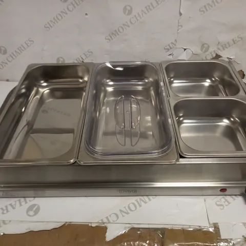 LIVIVO 4 SECTION BUFFET SERVER & WARMING TRAY