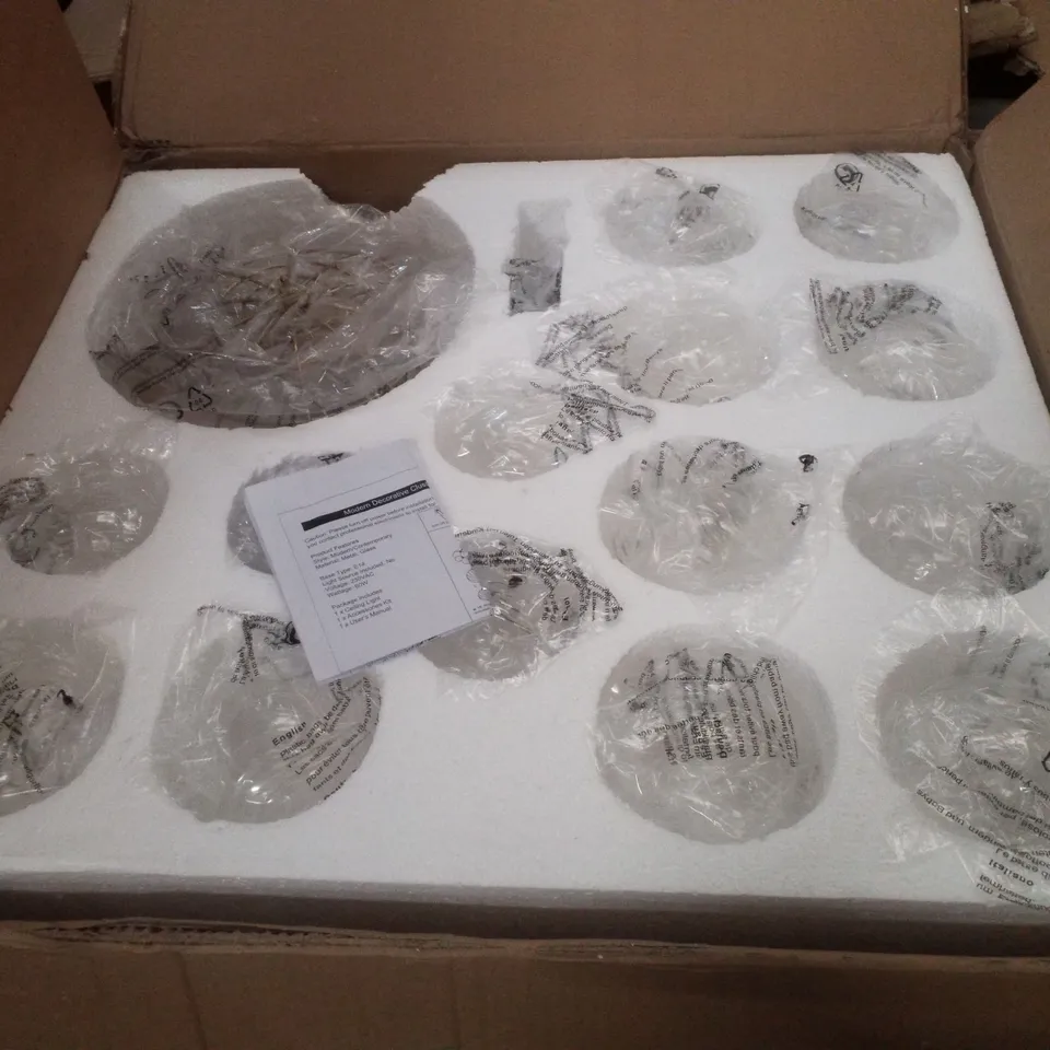 BOXED MODERN DECORATIVE CLUSTER BUBBLE CHANDELIER