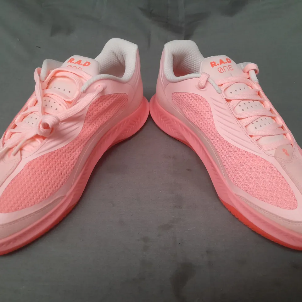 PAIR OF R.A.D ONE TRAINERS IN PINK UK SIZE 9