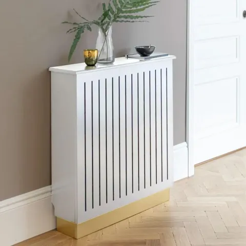 BOXED LAURA JAMES ILIANA SMALL RADIATOR COVER - SNOW WHITE (1 BOX)