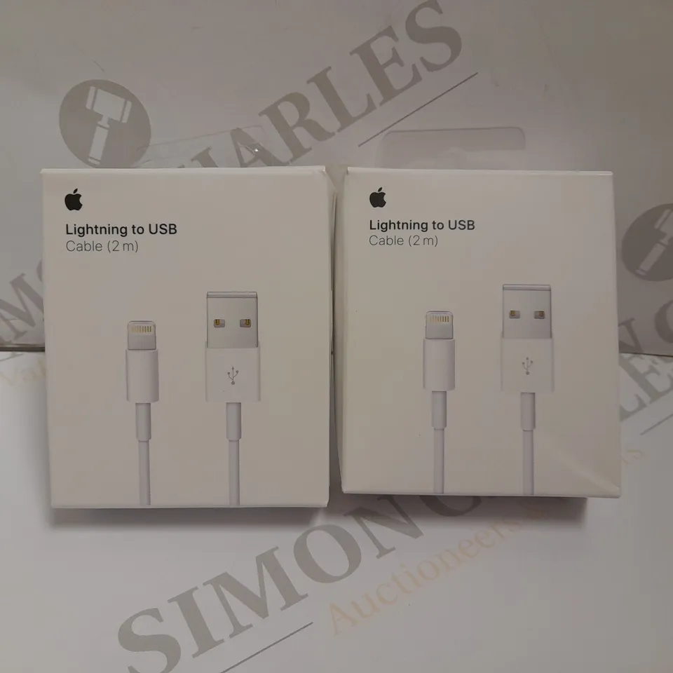 LOT OF 2 APPLE LIGHTNING TO USB CABLES RRP £70