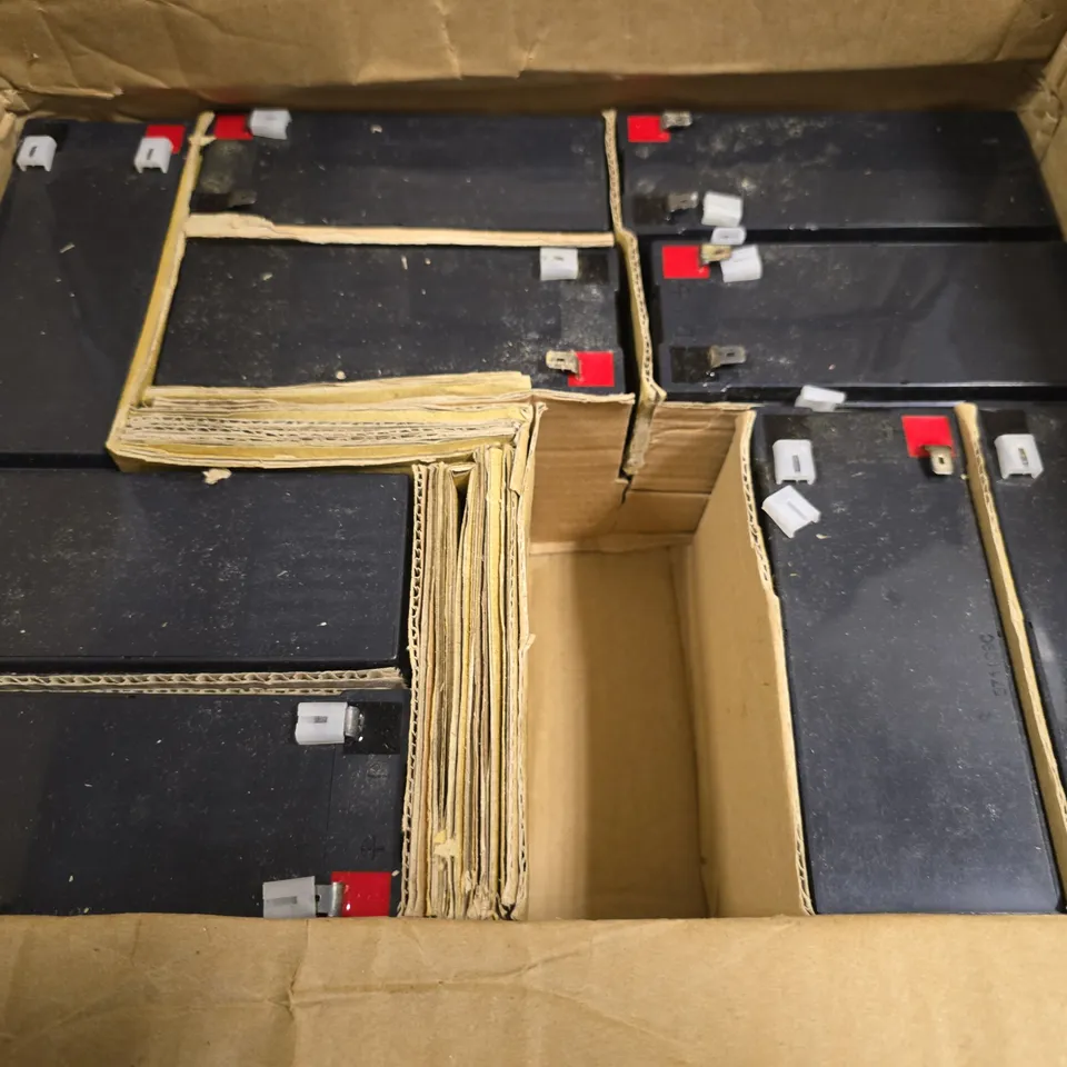 BOX OF APPROXIMATELY 9 MCA RECHARGEABLE BATTERIES 