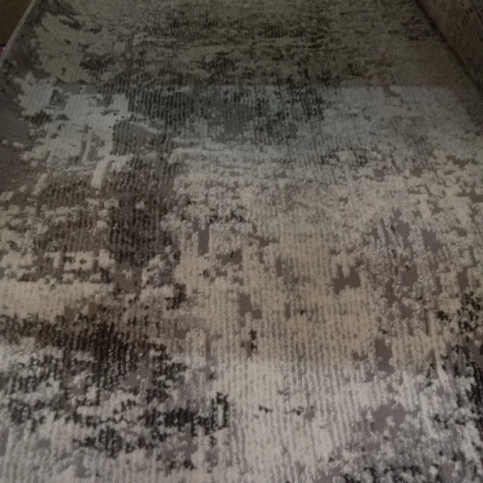 EDGEWORTH MACHINE WOVEN GREY/IVORY RUG 170CMX120CM