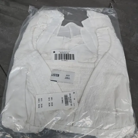 HOLLISTER WOMEN'S WHITE KNIT TOP – XXS