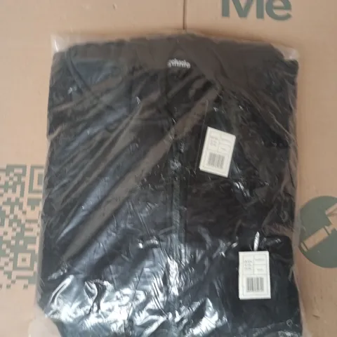 BAGGED BIG DUDE LONG SLEEVE ZIP-UP HOODIE IN BLACK SIZE 6XL