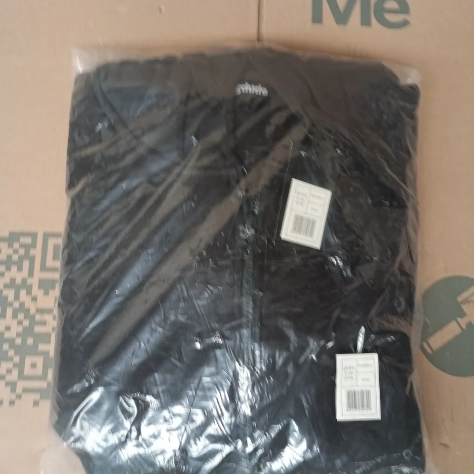 BAGGED BIG DUDE LONG SLEEVE ZIP-UP HOODIE IN BLACK SIZE 6XL