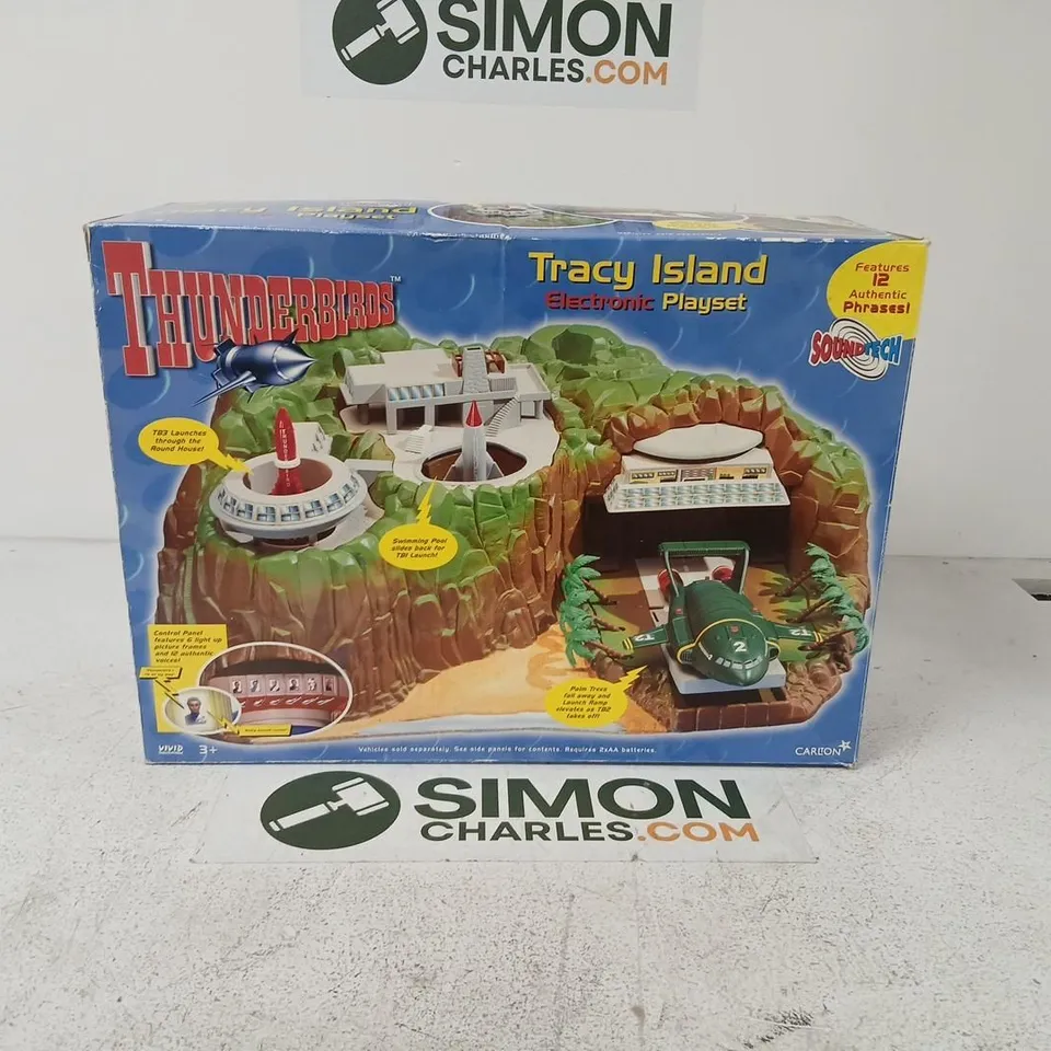 THUNDERBIRDS TRACY ISLAND PLAYSET – BOXED WITH THUNDERBIRD 1, 2 & 4 AND LADY PENELOPES CAR