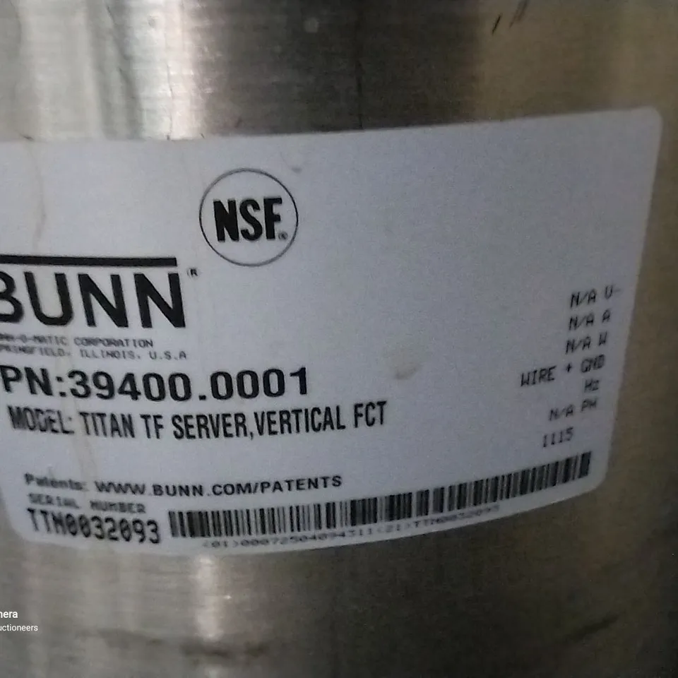 BUNN TITAN THERMOSTATIC COFFEE SERVER 