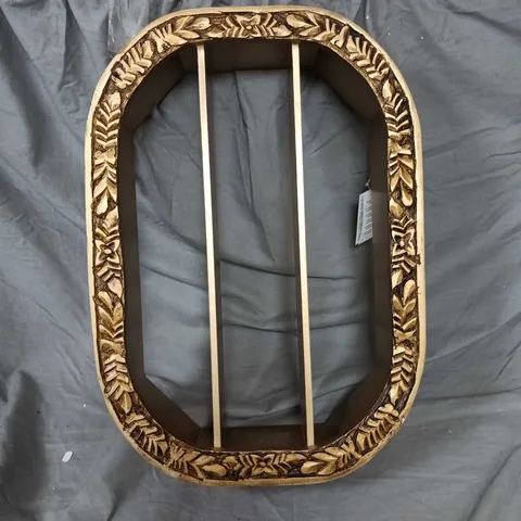 UO Home decorative wall frame with ornate gold leaf border, octagonal