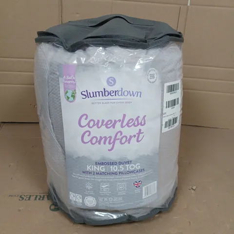 SLUMBERDOWN COVERLESS COMFORT EMBOSSED WAFFLE 10.5 TOG KING DUVET