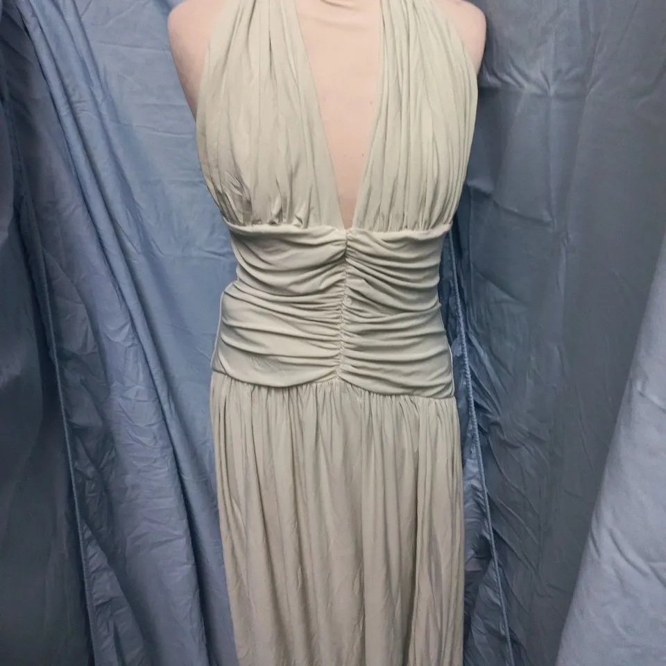 CLUB L LONDON MINT HALTERNECK MAXI DRESS UK 14