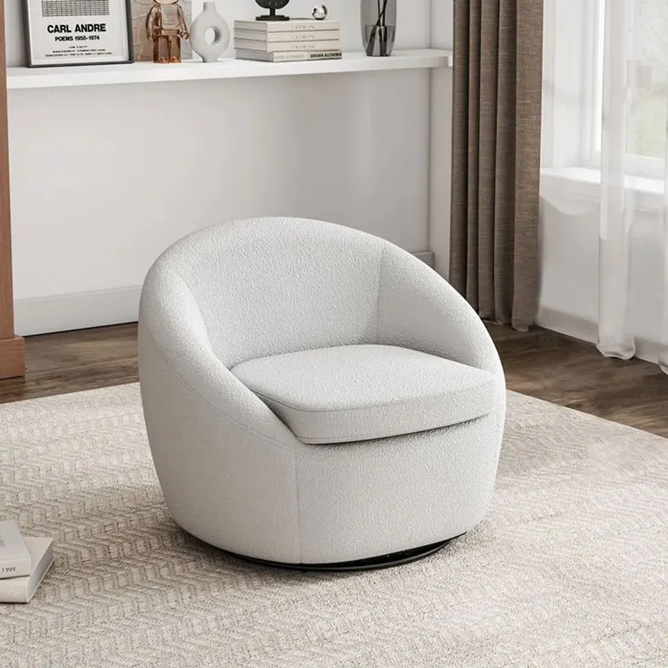 BOXED HEUSTIS 85cm WIDE TUFTED YES TUB CHAIR (1 BOX)