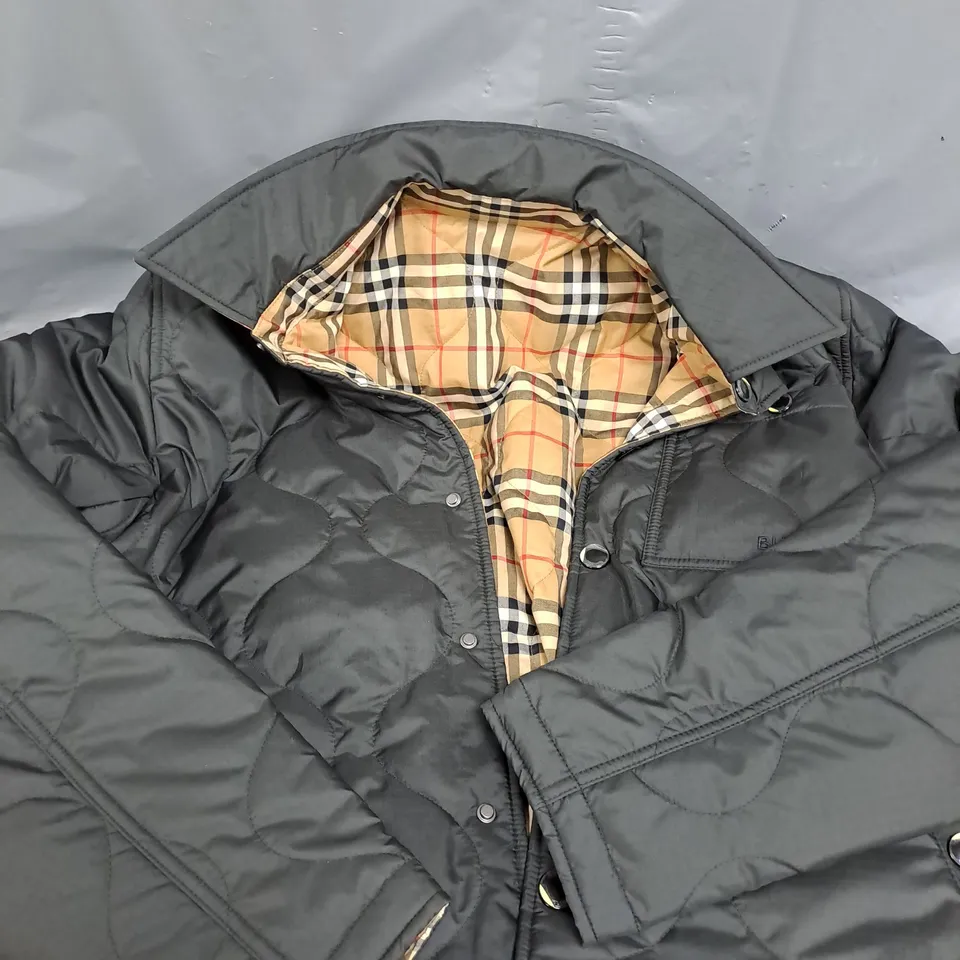 BURBERRY MENS BUTTON UP JACKET IN BLACK - SIZE UNSPECIFIED 