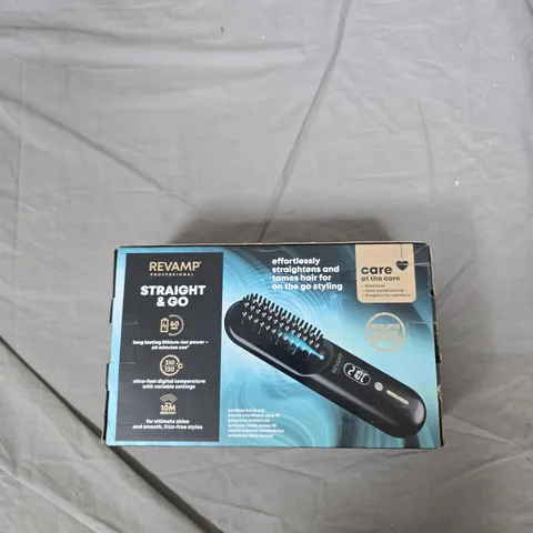 REVAMP PROFESSIONAL STRAIGHT & GO CORDLESS HAIR STRAIGHTENING BRUSH