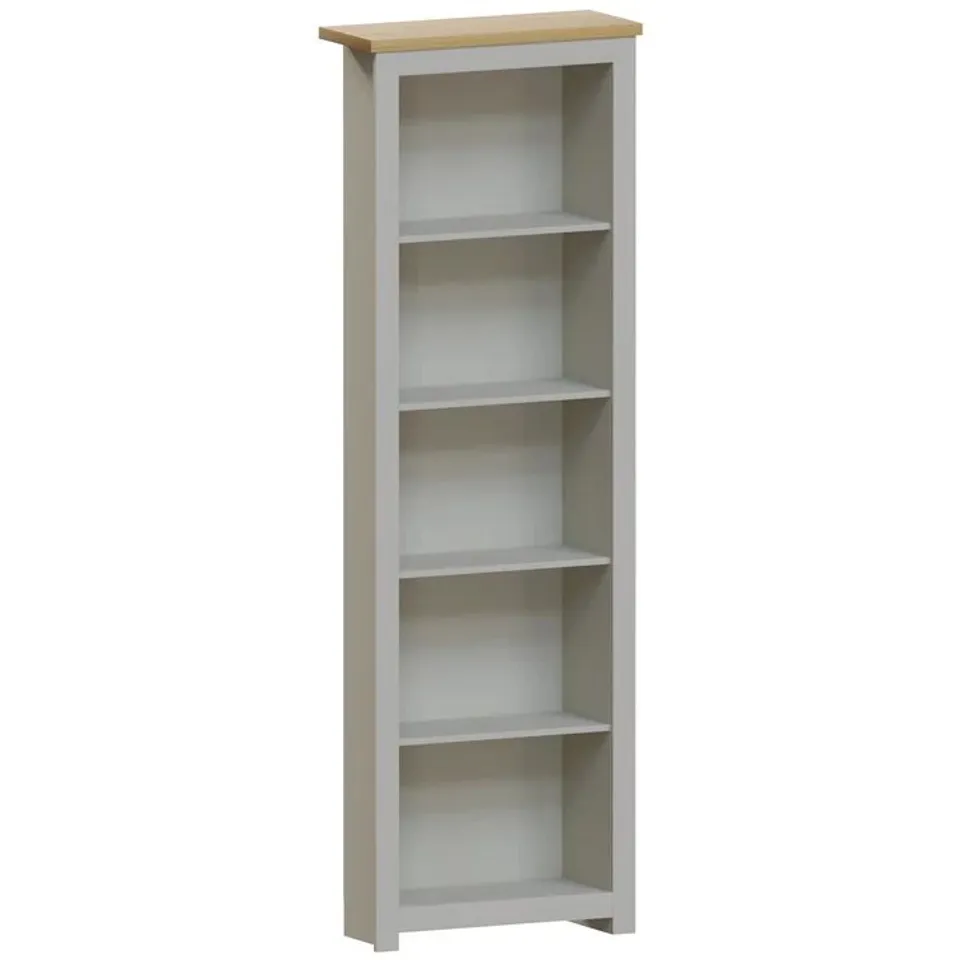 BOXED VIDA DESIGNS ARLINGTON 5 TIER BOOKCASE - GREY (1 BOX)