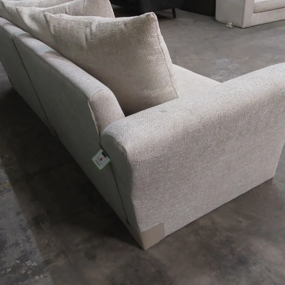 DURY CHUNKY WEAVE 4 SEATER SCATTER BACK SOFA - NATURAL 