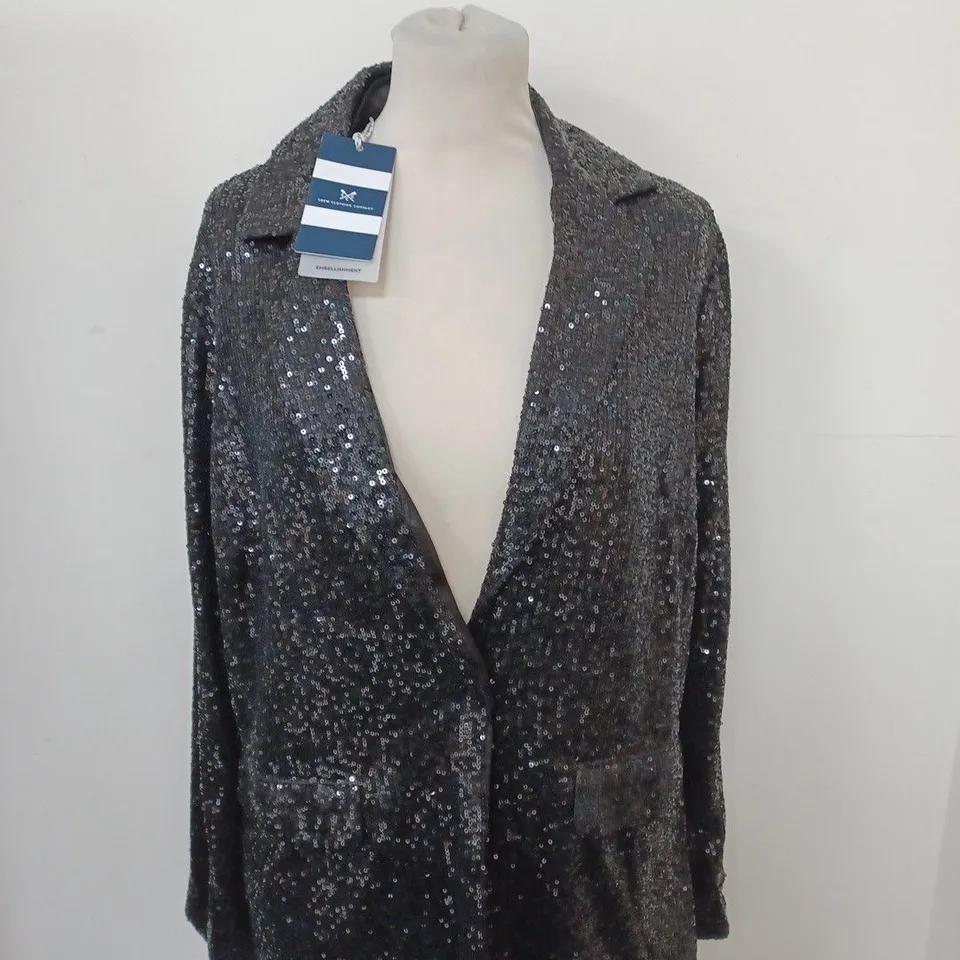 CREW CLOTHING COMPANY EVE SEQUIN BLAZER SIZE 12