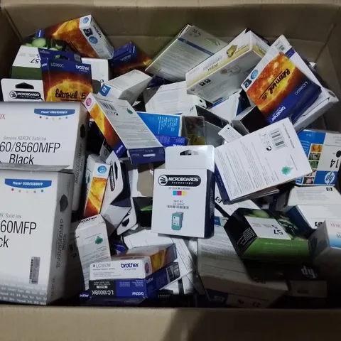 LARGE QUANTITY OF ASSORTED PRINTER INK CARTRIDGES TO INCLUDE XEROX, HP, BROTHER AND MICROBOARDS