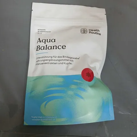 FIVE POUCHES OF AQUA BALANCE HEALTH SUPPLEMENT CAPSULES – 60 CAPSULES (HEALTH ROUTINE)