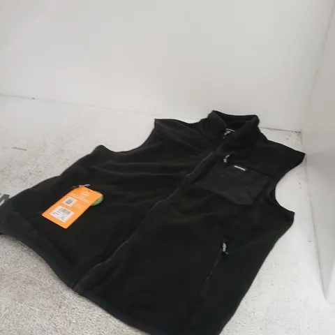 REGATTA GREAT OUTDOORS BLACK FLEECE SLEEVELESS VEST, UK M