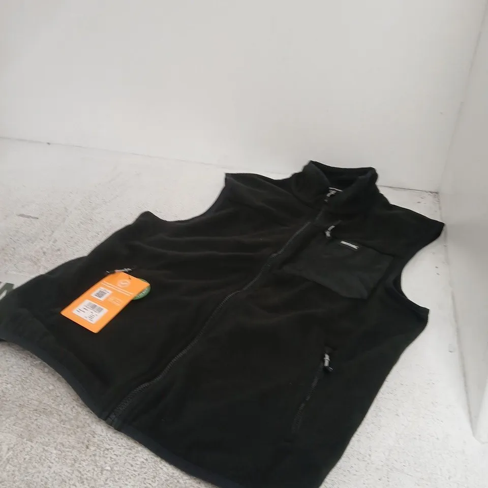 REGATTA GREAT OUTDOORS BLACK FLEECE SLEEVELESS VEST, UK M
