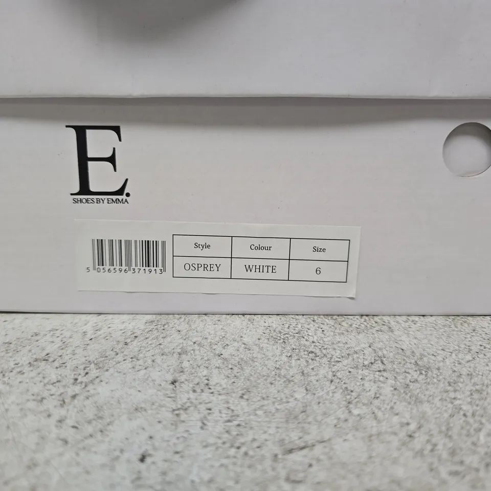 SHOES BY EMMA OSPREY TRAINERS WHITE UK 6 BOXED