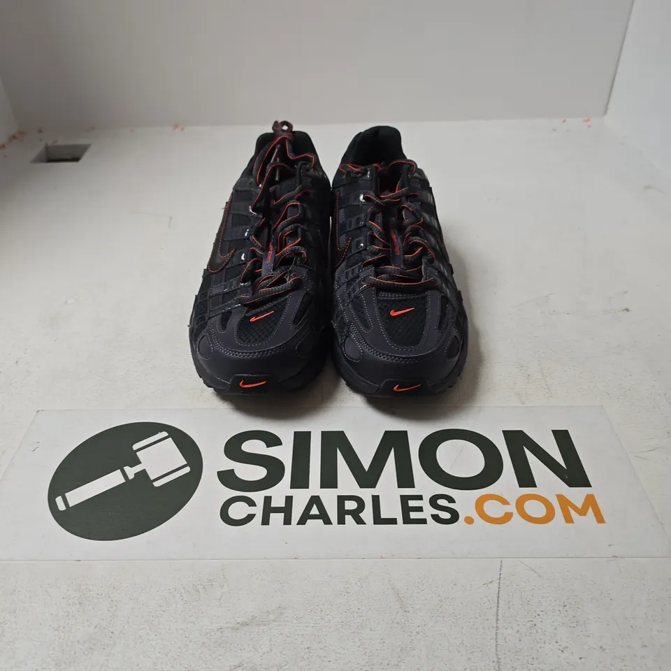 UNBOXED PAIR OF NIKE P-6000 TRAINERS IN BLACK/RED - UK 8.5