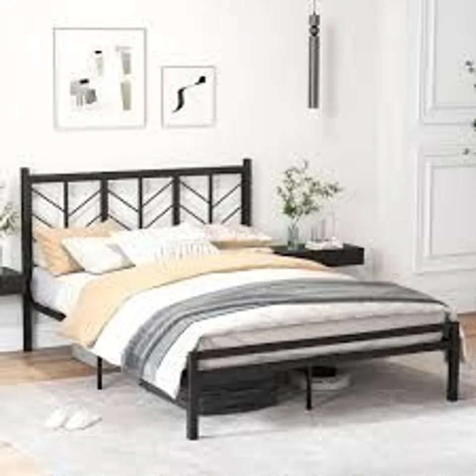 BOXED COSTWAY KING SIZE PLATFORM BED FRAME