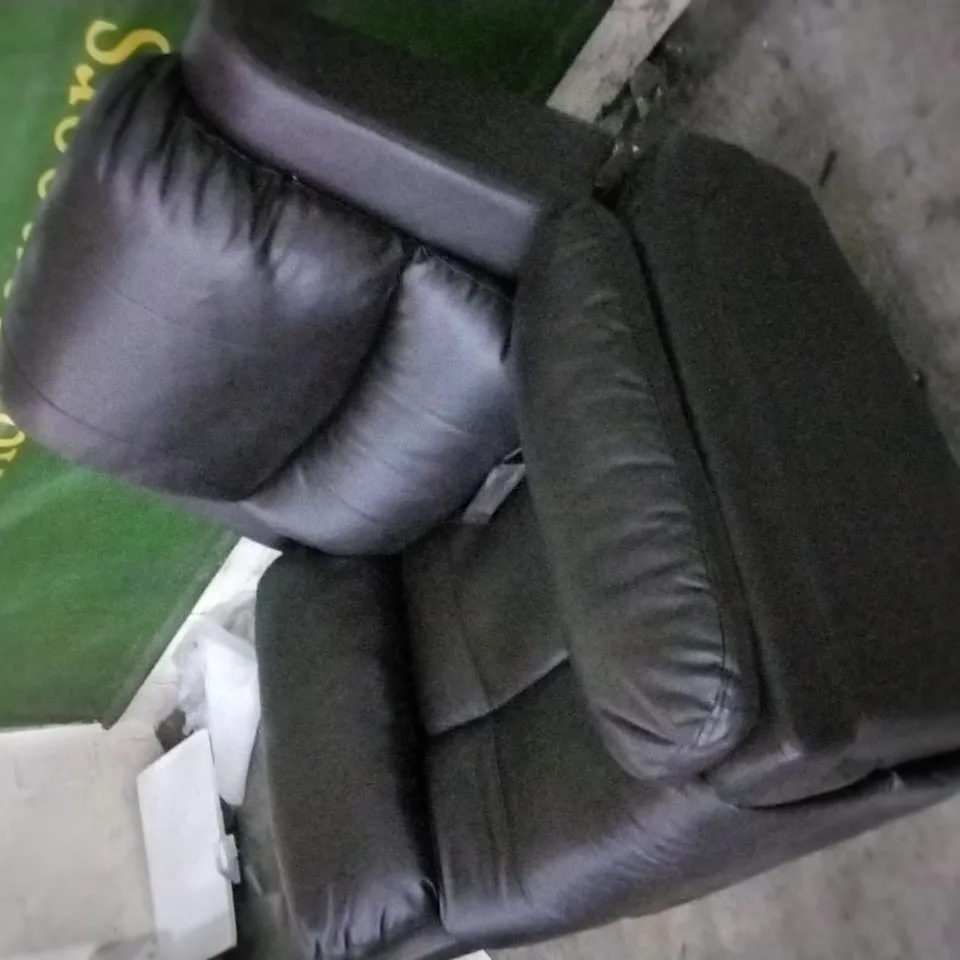 QUALITY DESIGNER DARK BROWN LEATHER POWER RECLINER ARMCHAIR 