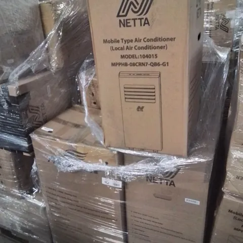 PALLET CONTAINING LARGE QUANTITY OF AIR CONDITIONING UNITS