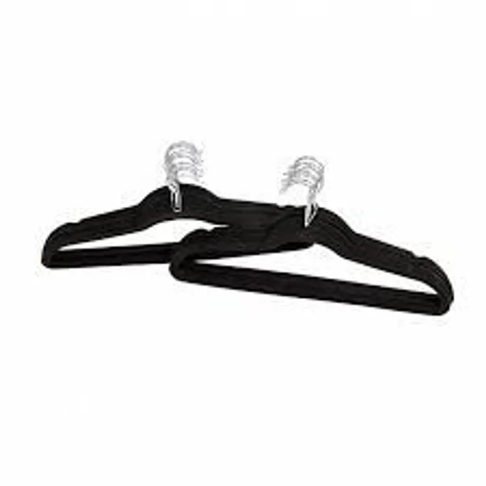 OYPLA BLACK NON-SLIP VELVET CLOTHES HANGERS