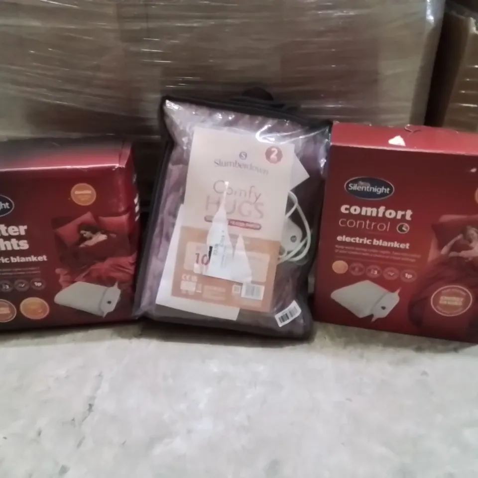 PALLET TO CONTAIN A LARGE QUANTITY OF HEATED THROWS AND HEATED UNDERBLANKETS