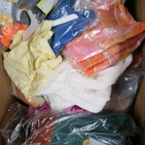 APPROXIMATELY 25 ASSORTED CLOTHING PRODUCTS IN VARIOUS STYLES & SIZES TO INCLUDE TOPS, JUMPERS, PANTS ETC