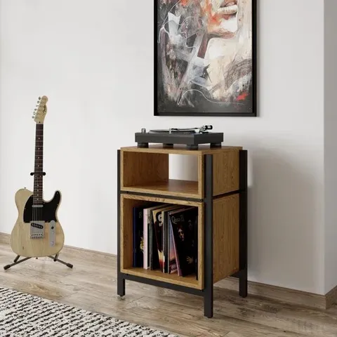 BOXED TURNTABLE STAND AUDIO CABINET