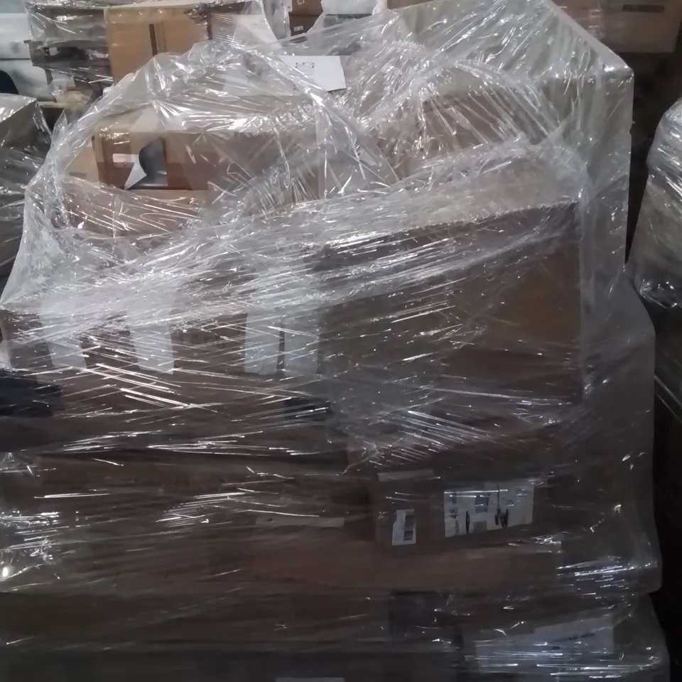 PALLET CONTAINING VARIOUS ASSORTED BOXED ITEMS TO INCLUDE: CAT LITTER BOX, BOXED FURNITURE,  SIDE TABLE ECT.