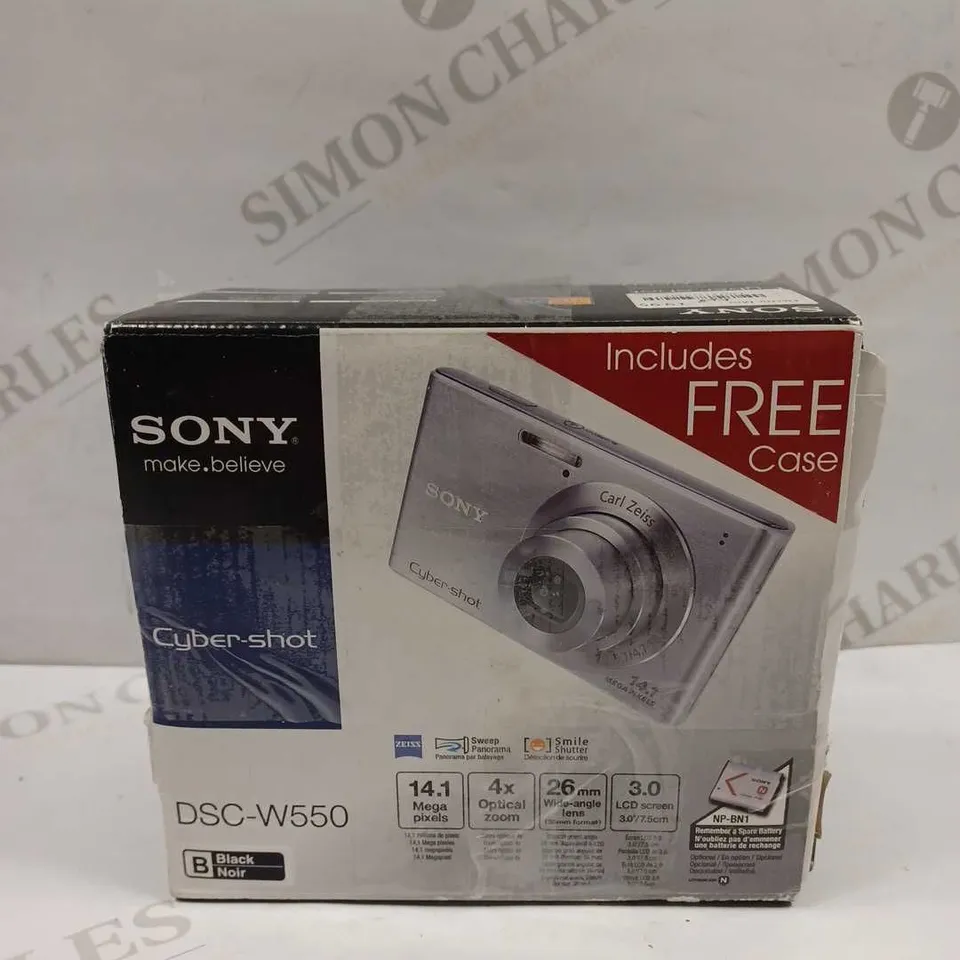 SONY DSC-W550 CAMERA WITH CASE - BLACK