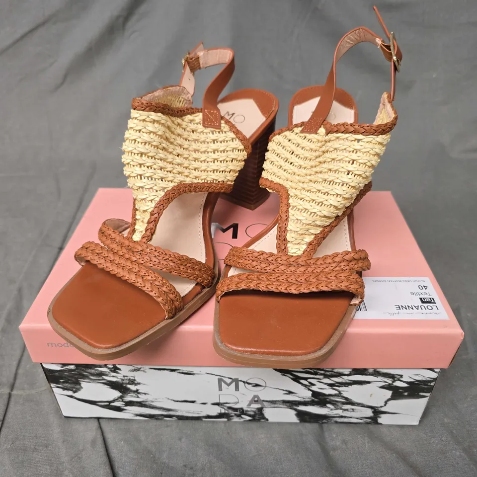 BOXED PAIR OF MODA IN PELLE LOUANNE HIGH HEEL SANDALS - 6.5