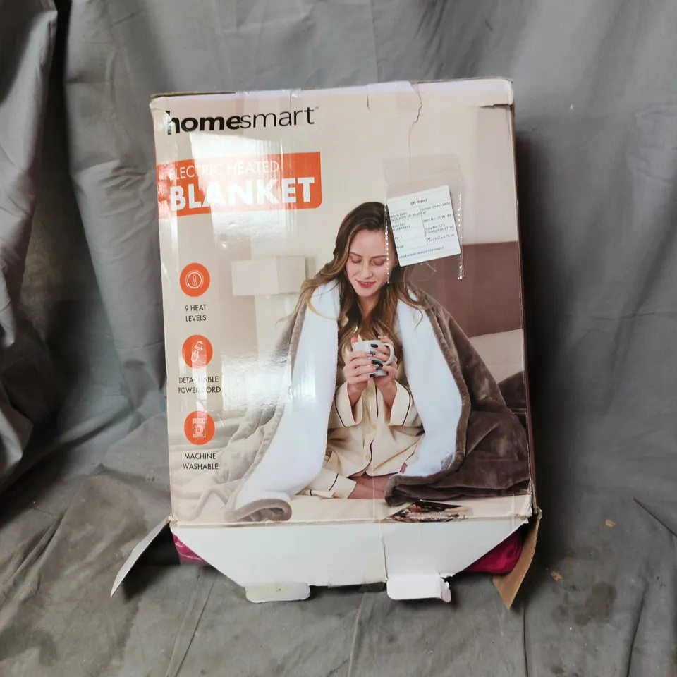 HOMESMART ELECTRIC HEATED BLANKET – PINK FLEECE, 9 HEAT LEVELS