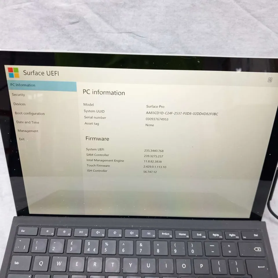 MICROSOFT SURFACE PRO 128GB