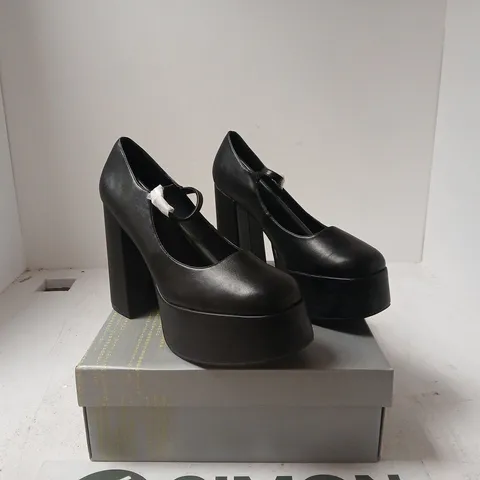 KOI WOMEN'S BLACK PLATFORM HIGH-HEELED SHOES UK 11