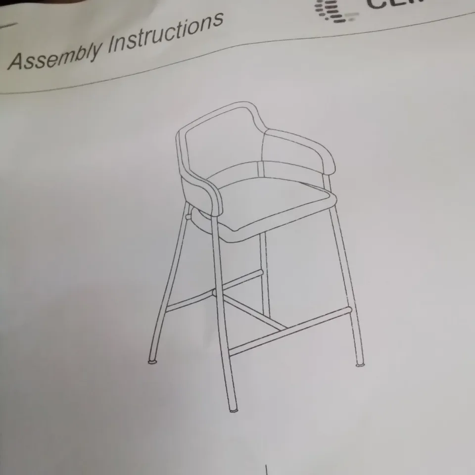 A BOXED PAIR OF BLACK VELVET UPHOLSTERED DINING ROOM CHAIRS/STOOLS