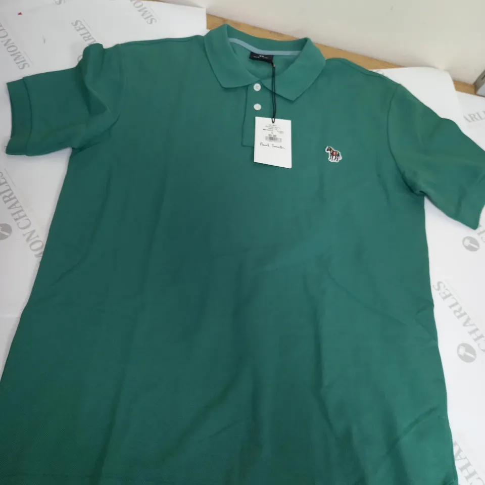 PAUL SMITH GREEN POLO TEE SIZE L