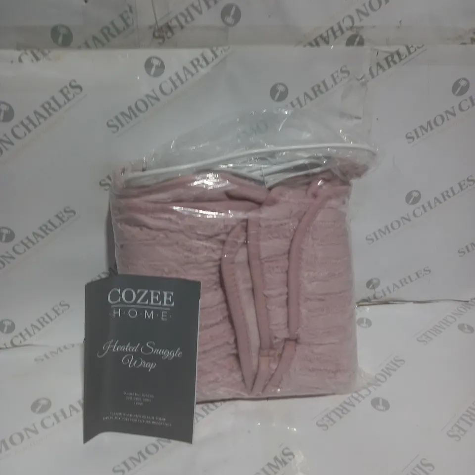 COZEE HOME FAUX FUR HEATED THROW PINK