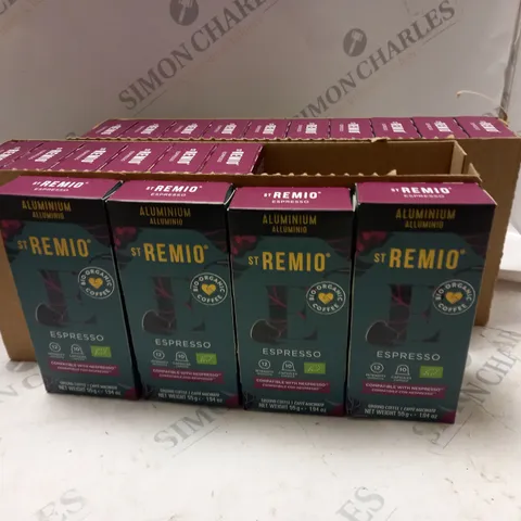 LOT OF 20 10-CAPSULE PACKS OF ST REMIO ESPRESSO GROUND COFFEE - NESPRESSO COMPATIBLE