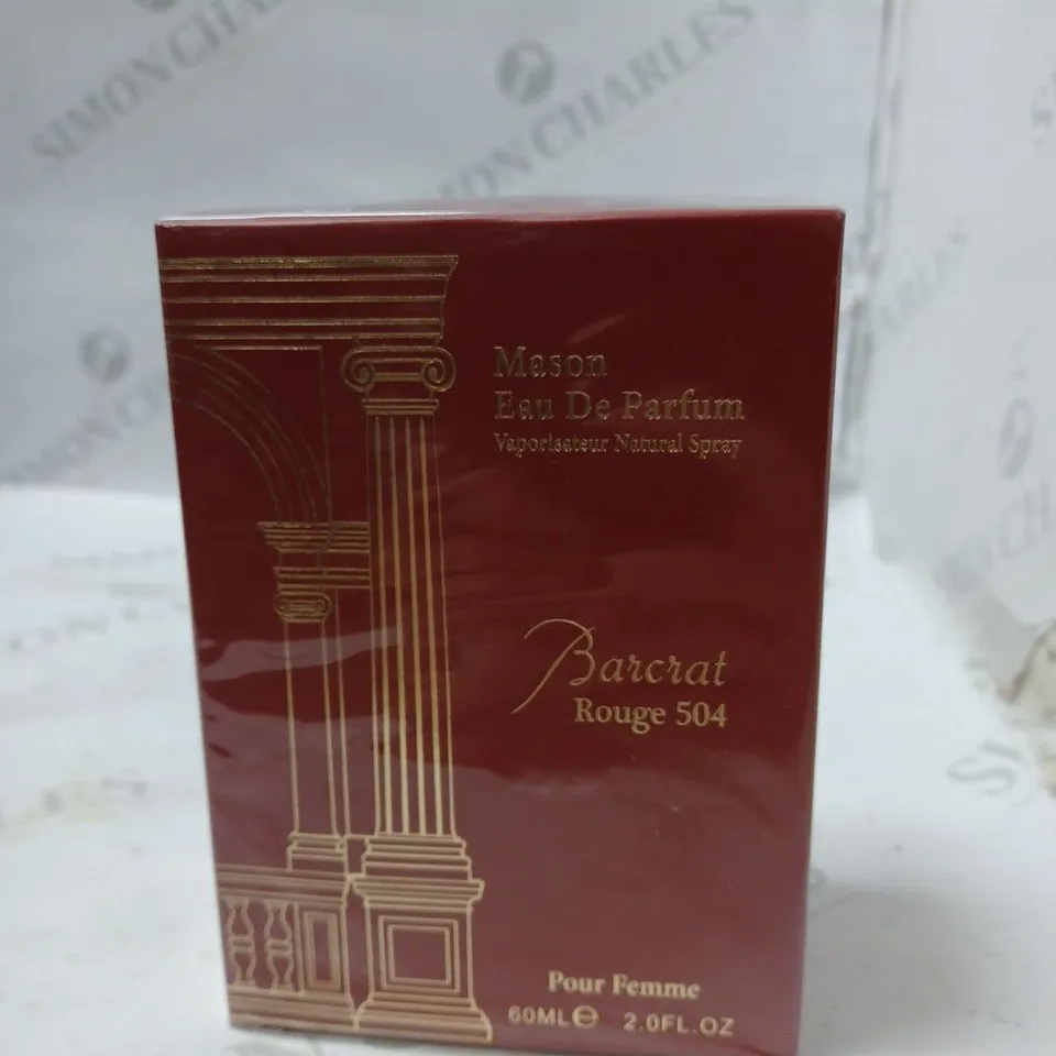 BOXED AND SEALED MASON EAU DE PARFUM BARDRAT ROUGE 504 POUR FEMME 60ML