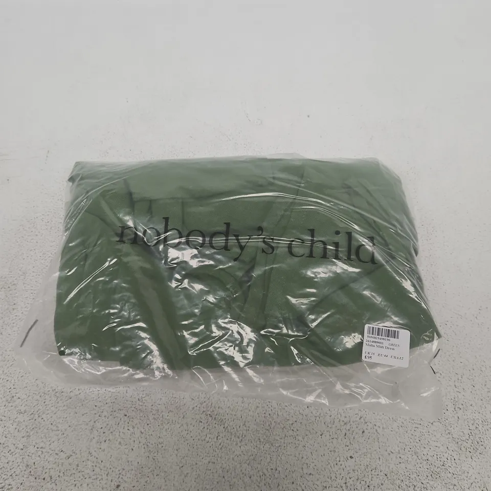 NOBODY'S CHILD MALIA MIDI DRESS – GREEN, UK16