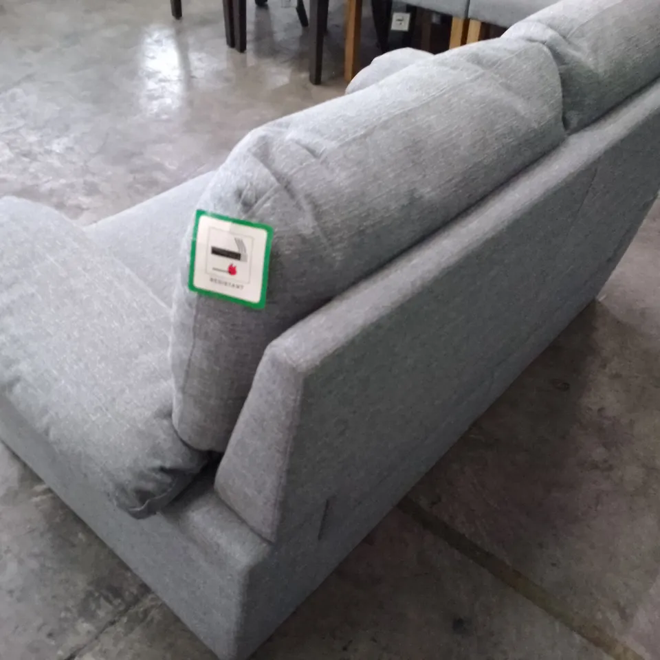 QUALITY DESIGNER 2 SEATER SOFA - GREY FABRIC 