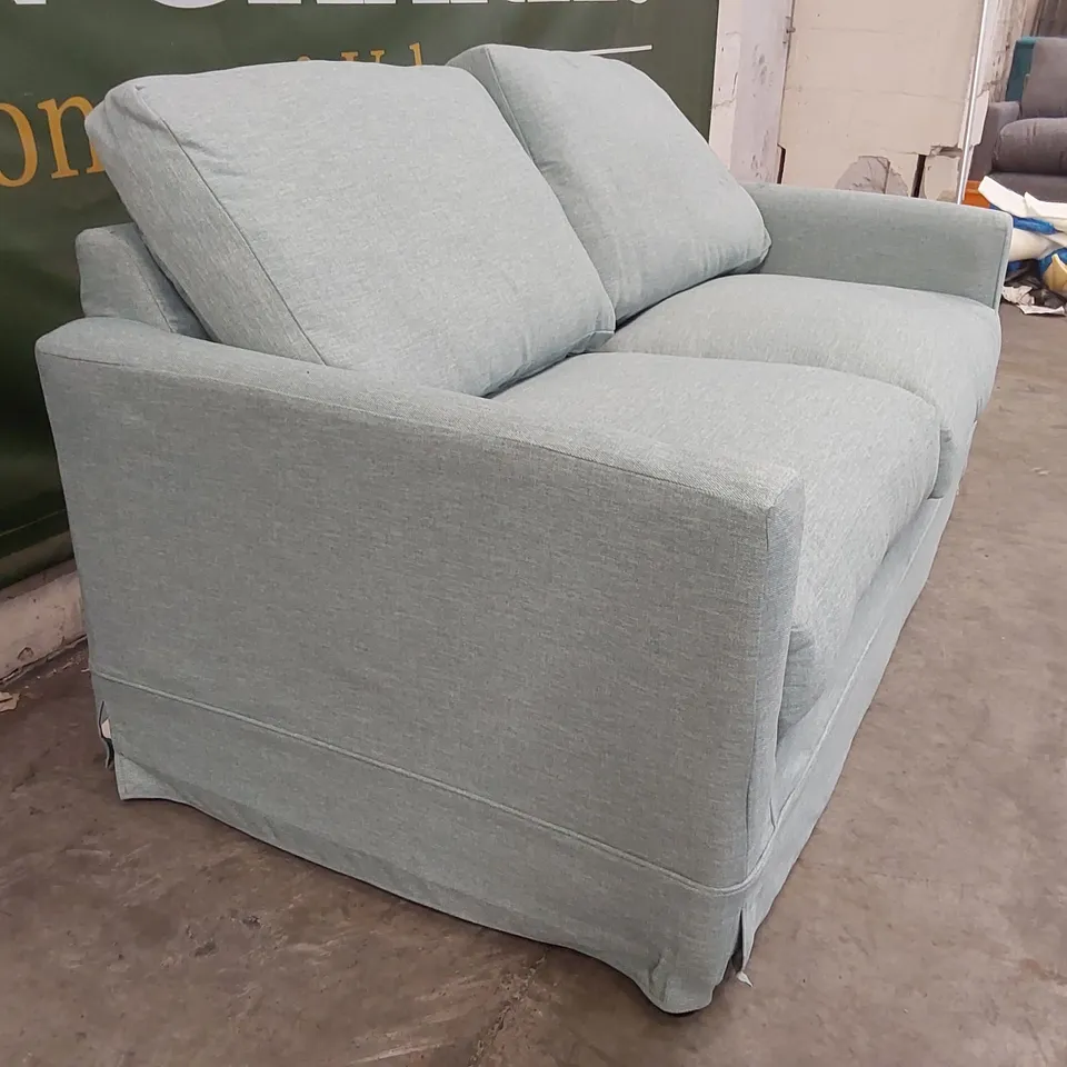 QUALITY DESIGNER GIFFORD 3 SEATER FABRIC UPHOLSTERED SOFA BED - AQUA