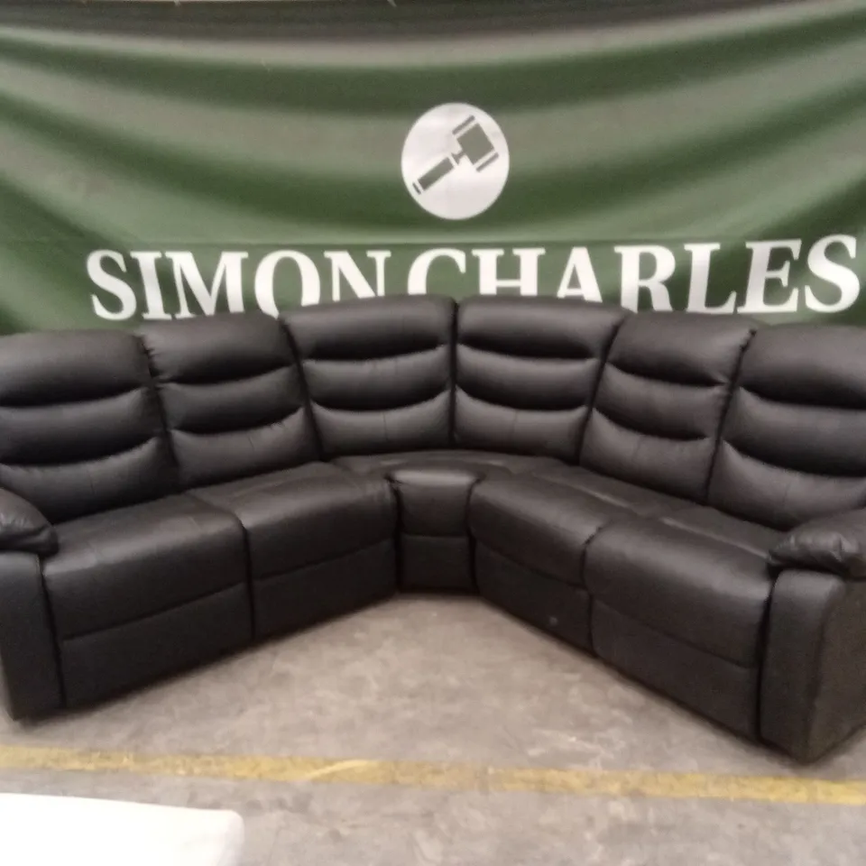 ROTHBURY LUXURY FAUX LEATHER HIGH BACK MANUAL RECLINER CORNER GROUP SOFA RRP £1599