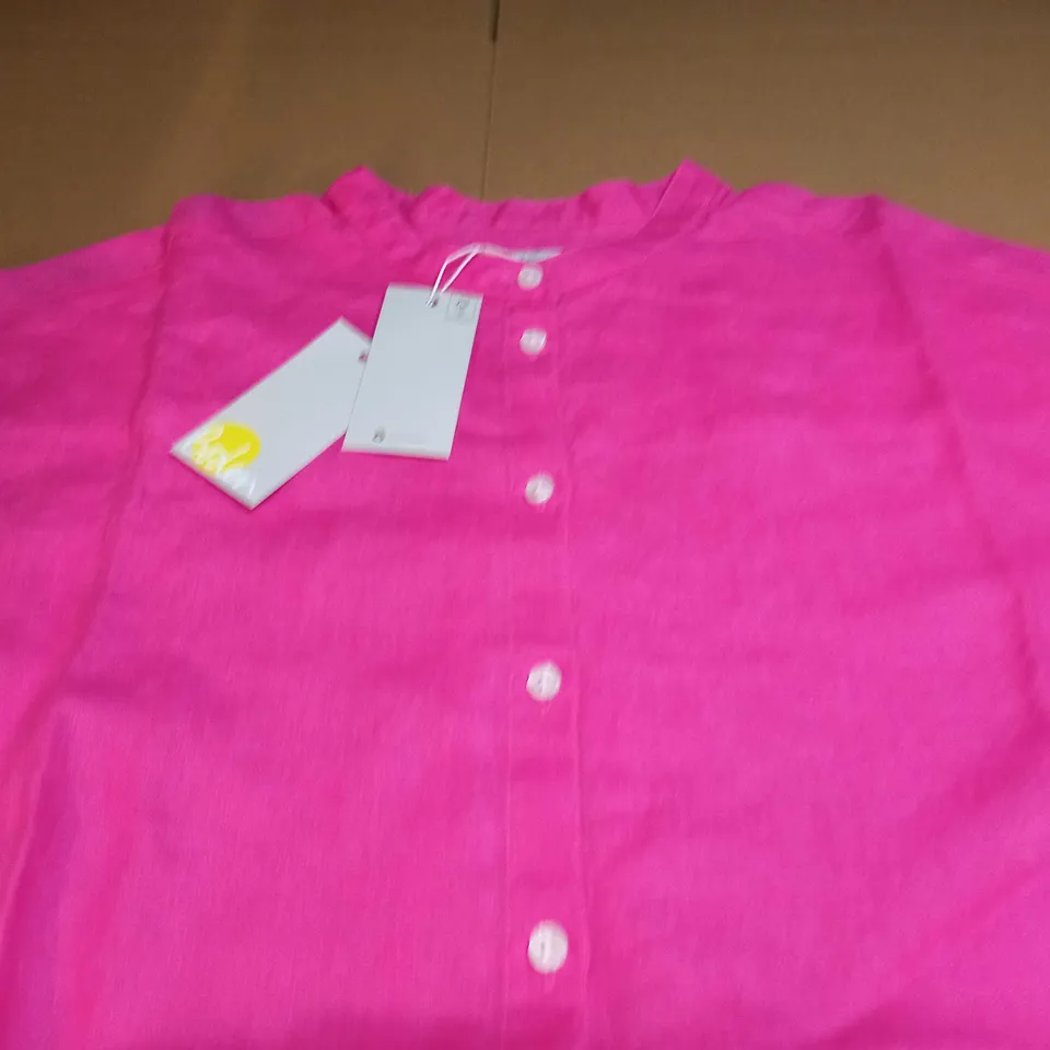BODEN KIMONO SLEEVE LINEN SHIRT IN PINK - UK 8 